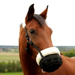 STABLE PRO Muselière cheval en mouton synthétique< Panier Anti-Colique Cheval