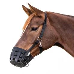 WALDHAUSEN Muselière cheval tissu fond caoutchouc -< Panier Anti-Colique Cheval|Colique Cheval