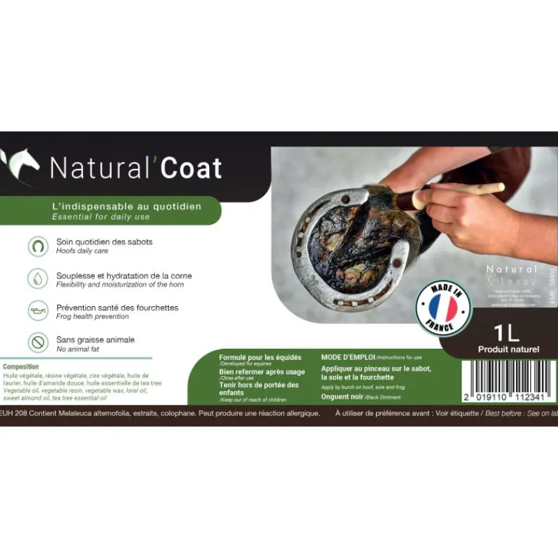 NATURAL INNOV Natural'Coat -onguent sabot cheval incolore et noir – Natural'Innov< Graisse À Pied Cheval