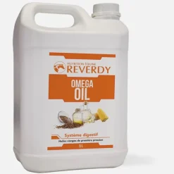 REVERDY Omega Oil - Huile de lin et de maïs - digestion cheval 5 Litres -< Huile De Lin|Cheval Maigre