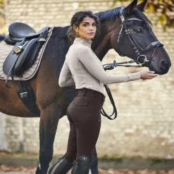 ELT Pantalon équitation femme taille haute Kassandra fond silicone -<Femme Pantalon Équitation Femme