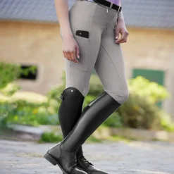 ELT Pantalon équitation femme taille haute Micro Sport Silikon fond silicone -<Femme Pantalon Équitation Femme