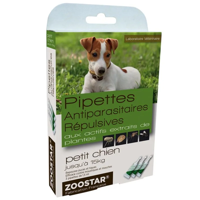 ZOOSTAR Pipettes antiparasitaires et répulsives chien -< Soins Et Toilettage Chien