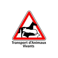 STABLE PRO Plaque signalisation transport d'animaux vivants< Equipement Van Et Camions
