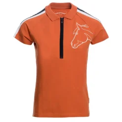 HORSEWARE Polo coton zip Femme Flamboro -<Femme Tee-Shirts Et Polos Équitation Femme