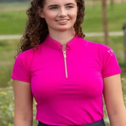 HARRY'S HORSE Polo équitation femme strass Just Ride NightSky -<Femme Equipement Équitation Pas Cher|Tee-Shirts Et Polos Équitation Femme