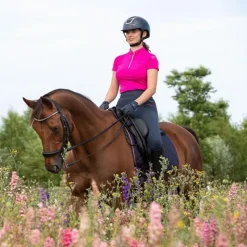 HARRY'S HORSE Polo équitation femme strass Just Ride NightSky -<Femme Equipement Équitation Pas Cher|Tee-Shirts Et Polos Équitation Femme
