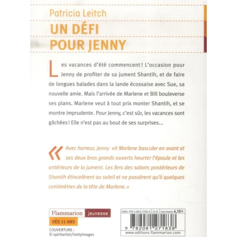 EQUIBOOKS Pour l'amour d'un cheval - Un défi pour Jenny - Tome 3 - Flammarion< Librairie Equibooks