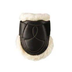 KENTUCKY HORSEWEAR Protège-boulets cheval simili-cuir mouton synthétique - Kentucky< Protège-Boulets