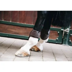 KENTUCKY HORSEWEAR Protège-boulets cheval simili-cuir - Kentucky< Protège-Boulets
