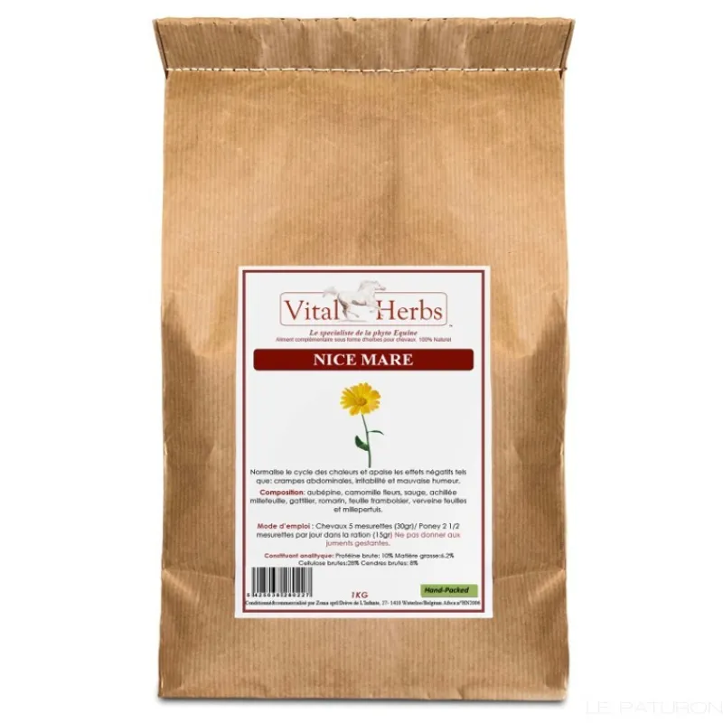 VITAL HERBS Équilibre hormonal jument Nice Mare - Vital'Herbs< Chaleur Jument