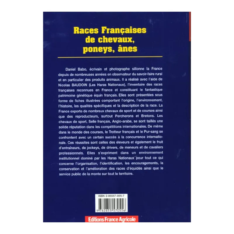 EQUIBOOKS Races Francaises des chevaux, poneys et ânes - France Agricole< Librairie Equibooks