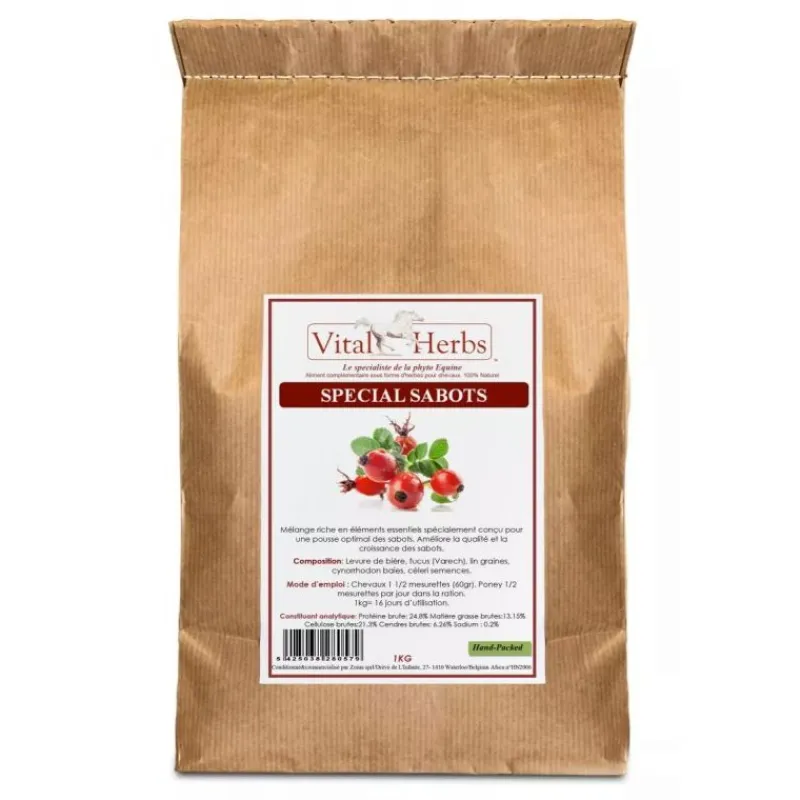 VITAL HERBS Renforcement corne Spécial Sabots cheval -< Biotine Cheval