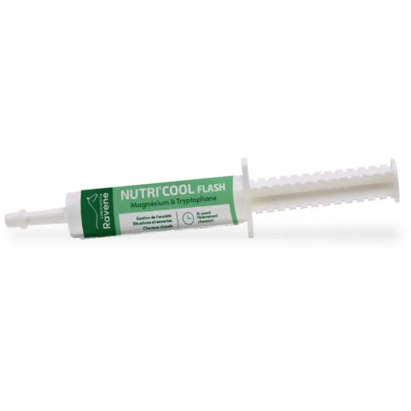RAVENE Seringue anti-stress cheval Nutri'Cool Flash -< Equipement Concours|Anti-Stress Cheval Non Dopant