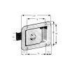 Serrure encastrée inox van chevaux< Equipement Van Et Camions