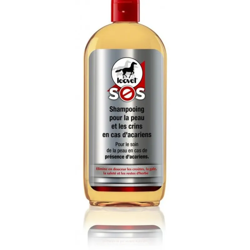 LEOVET Shampoing cheval SOS Skin Care acariens, parasites et dermite -< Shampoing Cheval