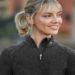ELT Sous pull technique équitation col zippé femme Milano -<Femme Equipement Équitation Pas Cher|Tee-Shirts Et Polos Équitation Femme