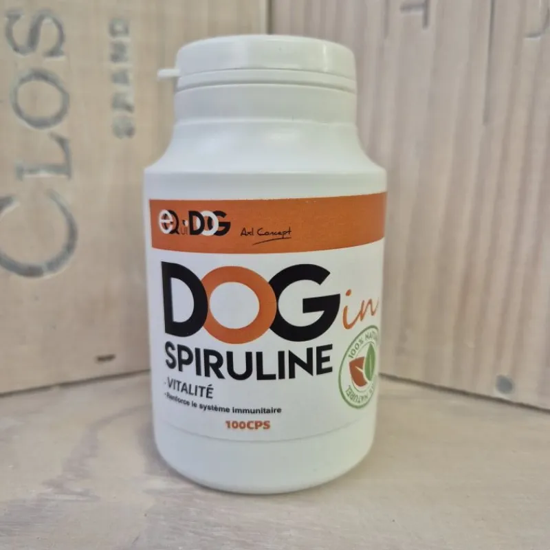 STABLE PRO Spiruline chien en comprimés Dog'in - Equi Dog< Compléments Et Friandises Chien
