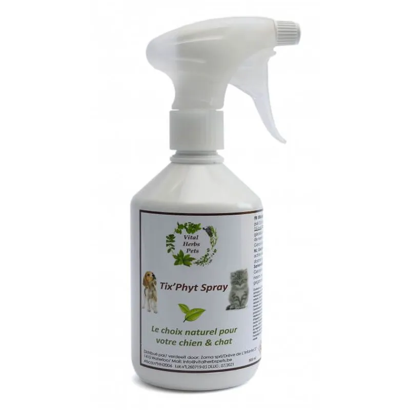 VITAL HERBS Spray anti-tiques chien et chat Tix Phyt 500ml -< Soins Et Toilettage Chien