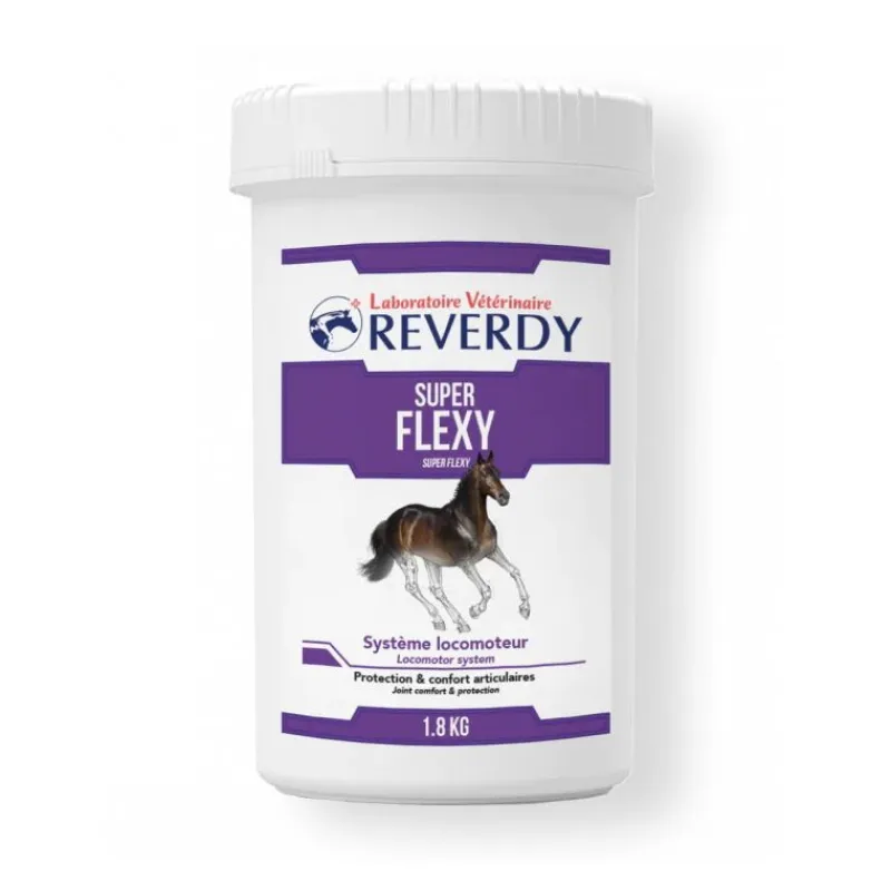 REVERDY Super Flexy poudre - Arthrose cheval 1,8 kg -< Soutien Locomoteur Cheval De Sport|Arthrose, Douleurs Articulaires Cheval