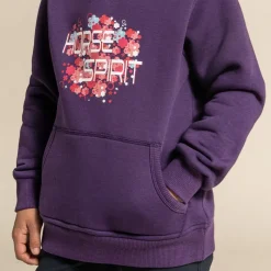 HORSE SPIRIT Sweat à capuche équitation fleurs enfants fille Seoul -< Cavalière Junior