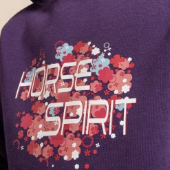 HORSE SPIRIT Sweat à capuche équitation fleurs enfants fille Seoul -< Cavalière Junior