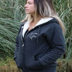 KEVIN STAUT COLLECTION Sweat zippé Sherpa Unisexe -<Femme Polaires, Sweats Homme|Polaire Et Sweat D'Équitation Femme