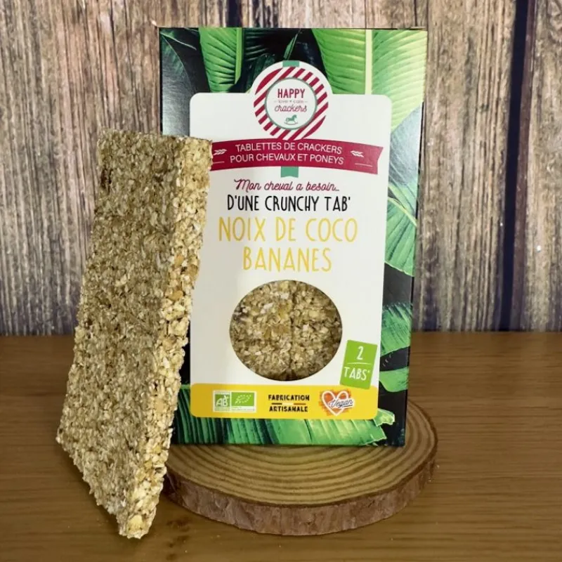 HAPPY CRACKERS Tablette Crunchy - Friandise naturelle cheval et cavalier (x2 120g) -< Friandises Cheval|Idées Cadeaux