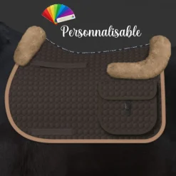 MATTES Tapis de randonnée cheval avec amortisseur en mouton intégré personnalisable -< Amortisseurs De Dos Cheval|Tapis De Randonnée Et Western Cheval