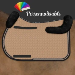 MATTES Tapis de selle cheval avec amortisseur en mouton intégré personnalisable -< Amortisseurs De Dos Cheval|Tapis De Dressage