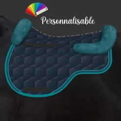 MATTES Tapis de selle cheval Eurofit en velours avec amortisseur en mouton personnalisable -< Amortisseurs De Dos Cheval|Tapis De Selle Personnalisables