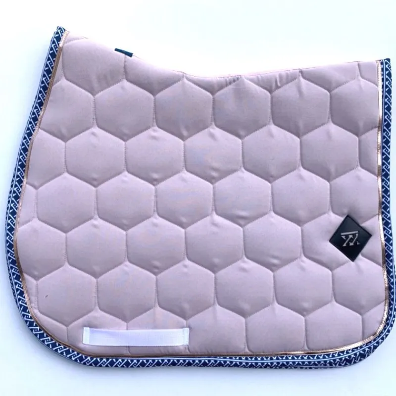 OXXER Tapis de selle cheval Monogramme bleu -< Tapis De Selle Classiques
