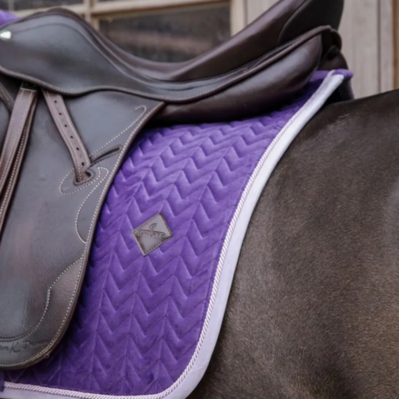 KENTUCKY HORSEWEAR Tapis de selle cheval Velvet Contrast - Kentucky< Idées Cadeaux|Tapis De Dressage